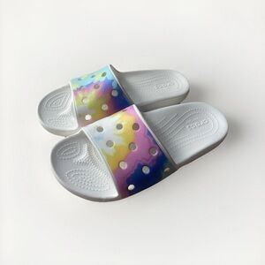 Crocs Tye Dye Sandals women’s 10 men’s 8 EUC beach‎ vibes water boating casual